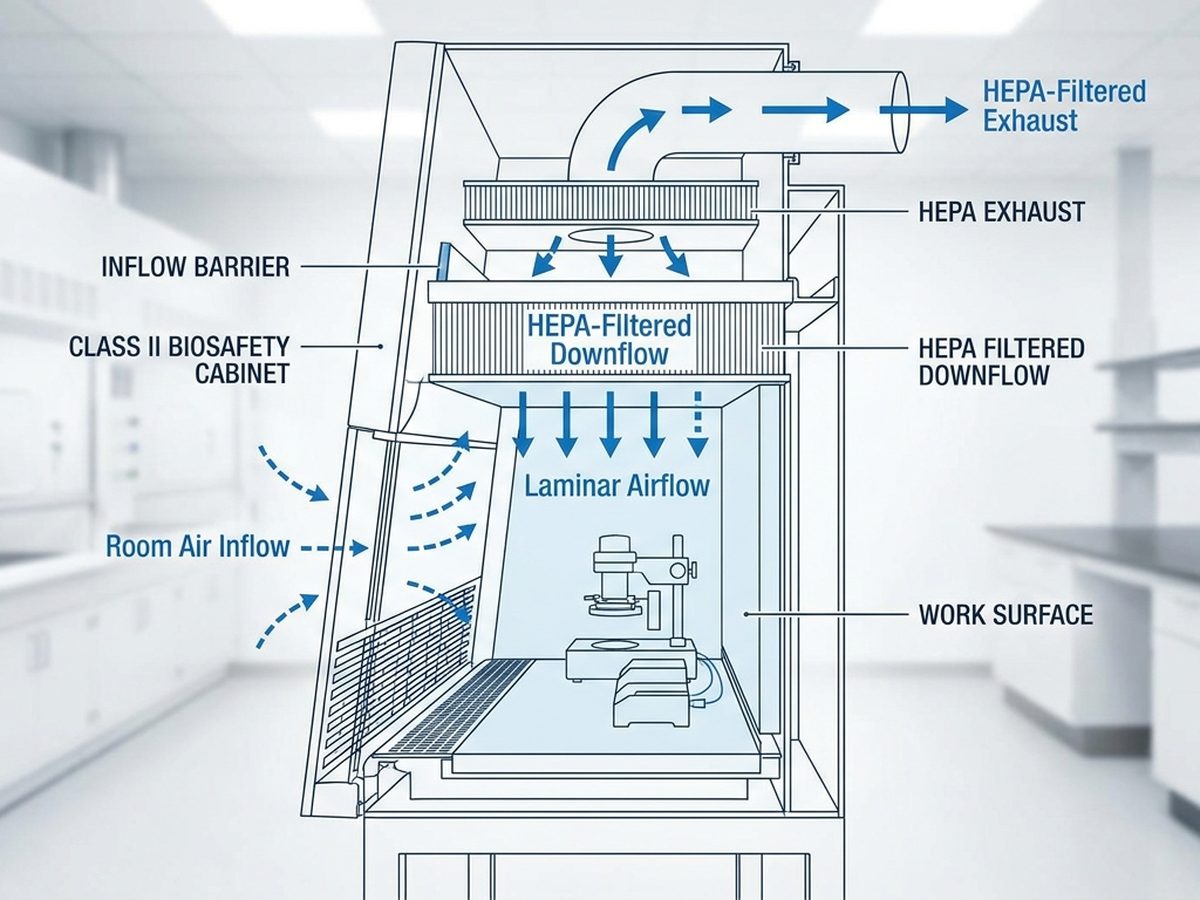 Biosafety Cabinet Kelas II Tipe A2 di Laboratorium Modern