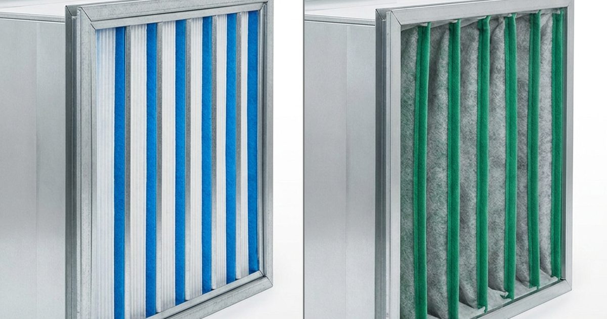 Perbedaan V-Bank Filter vs Bag Filter untuk HVAC Cleanroom